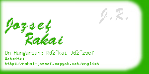 jozsef rakai business card